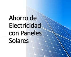 Ahorro de energía con paneles solares