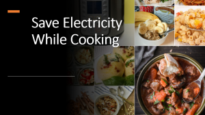 Meal prep to save electricity