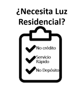 Luz Residencial Sin Crédito en Texas