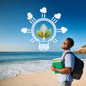 College student during Spring Break reflecting on How to Give Home Electricity a Break