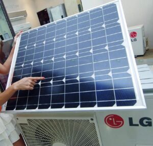 Solar powered air conditioner