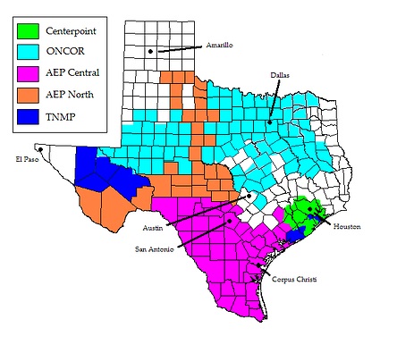 Texas Electric Cooperatives Map No Deposit Electricity Coverage Map Texas