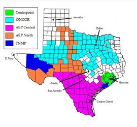 Utilities By Areas in Texas