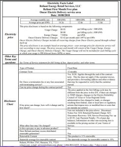 Reliant Energy Plans Review of First Month Free Plan - Electricity